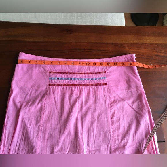 Topshop bright pink boho crochet trim a line skirt M - Picture 2 of 9